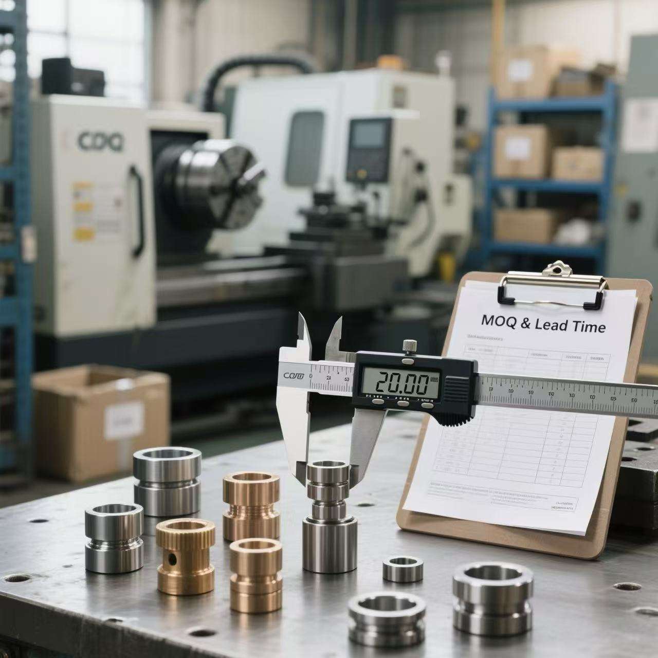 MOQ and lead time for CNC bushings