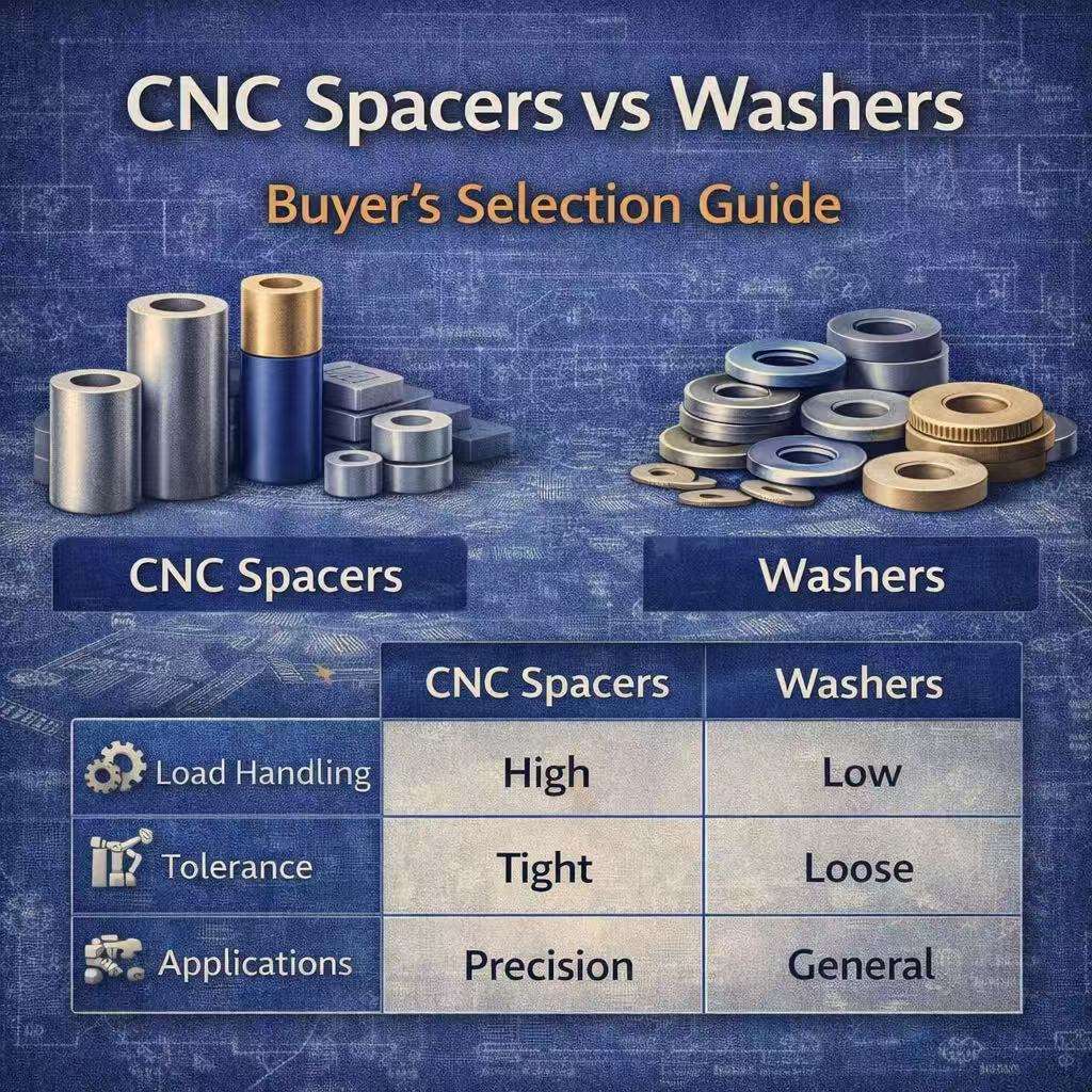 CNC spacers vs washers