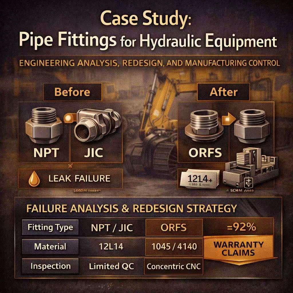 pipe fittings for hydraulic equipment