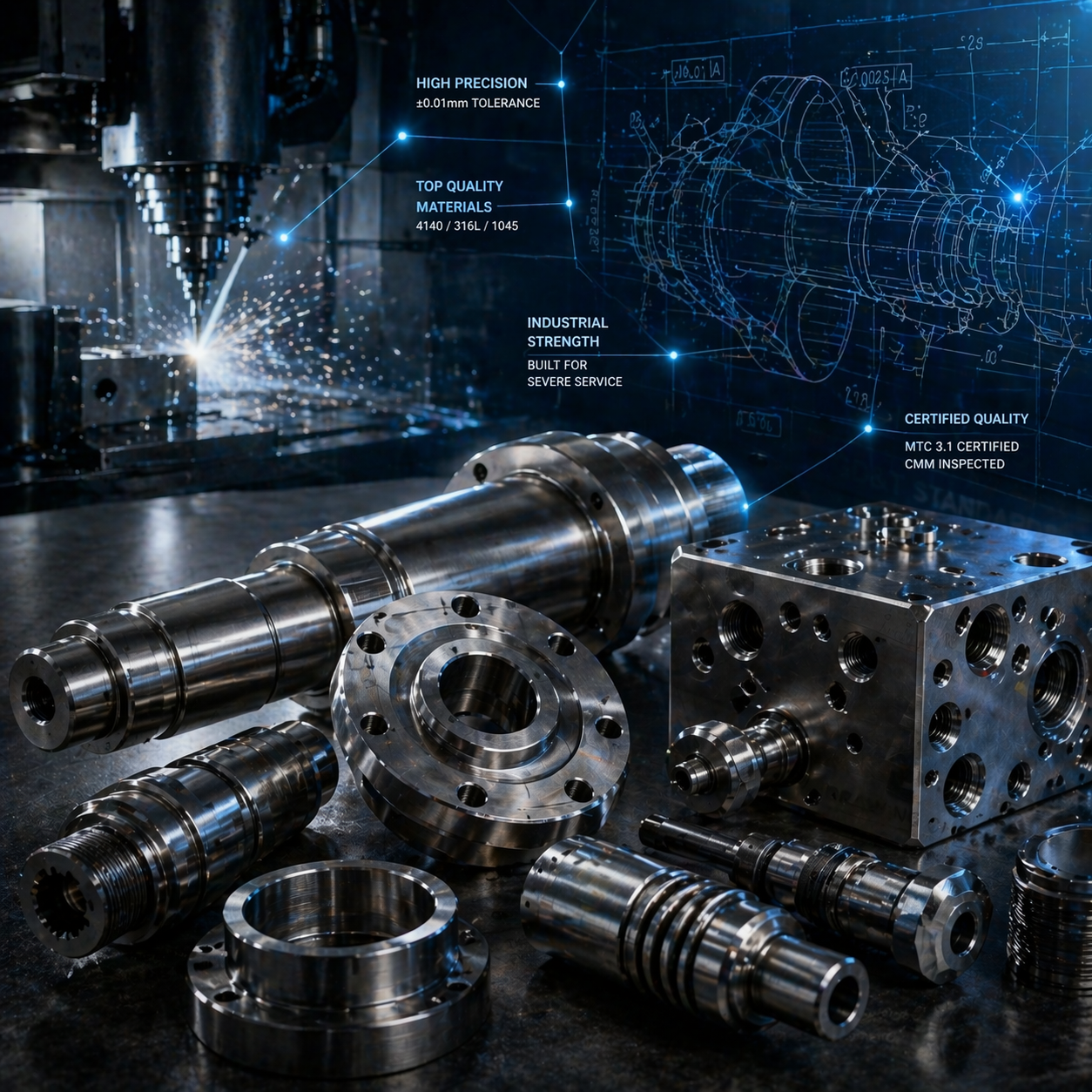 CNC machining for industrial equipment