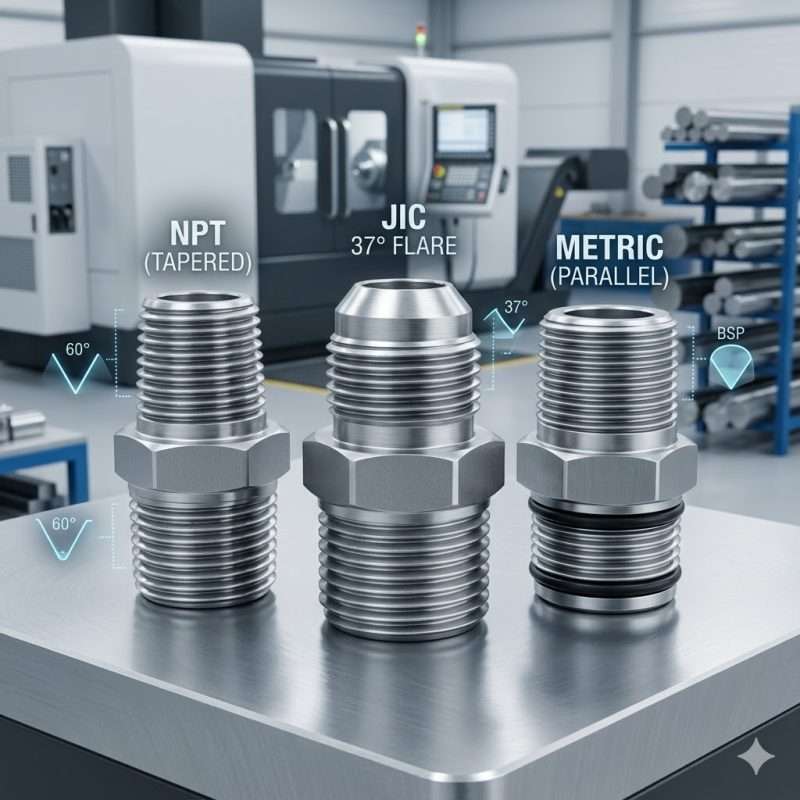 Hydraulic Fitting Thread Standards Explained: NPT vs BSP vs Metric