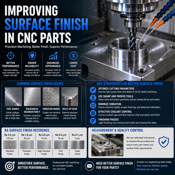 Improving Surface Finish in CNC Parts | Precision Machining Guide