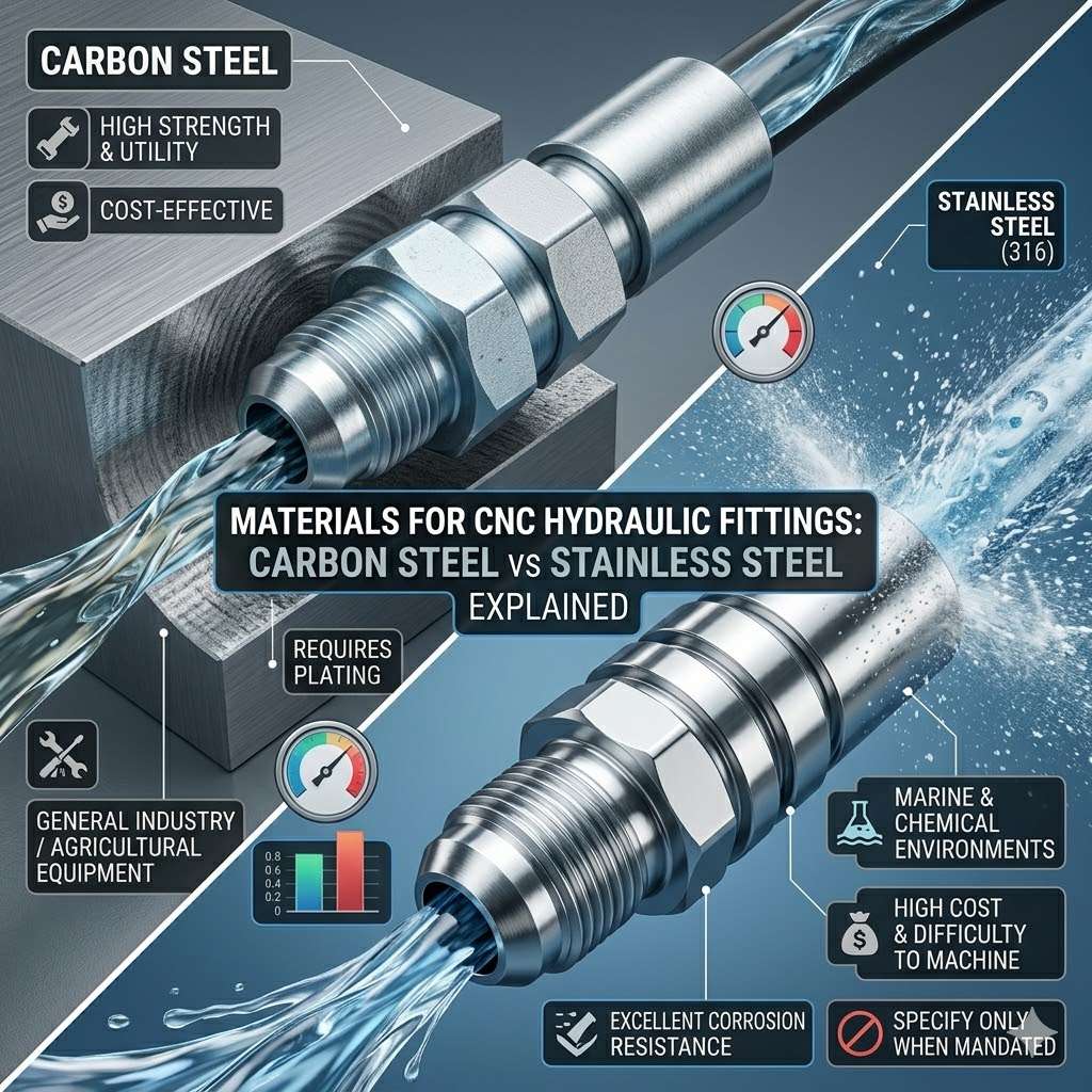materials for CNC hydraulic fittings materials for CNC hydraulic fittings